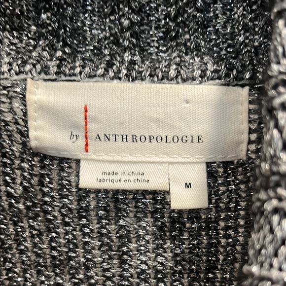 Anthropologie Gray Cowl Neck Sweater with Silver Accents - Picture 2 of 4